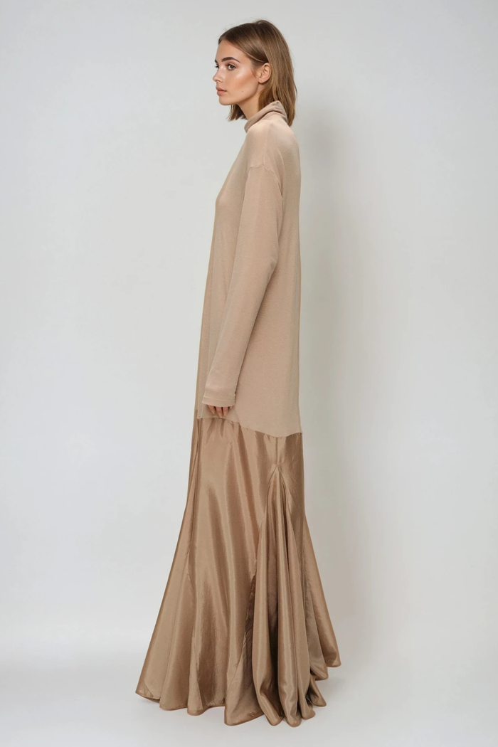 Dilnoza Deconstruct Flared Maxi Dress