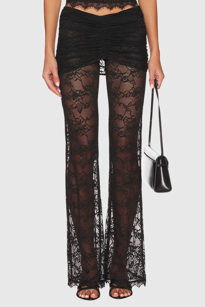 Djehutimose Halter Neck Lace Pants Set