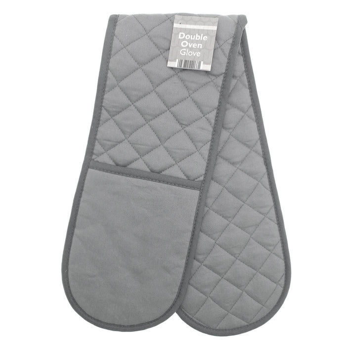 Double Oven Glove Pro Chef Traditional Quilted Two Handed 90cm