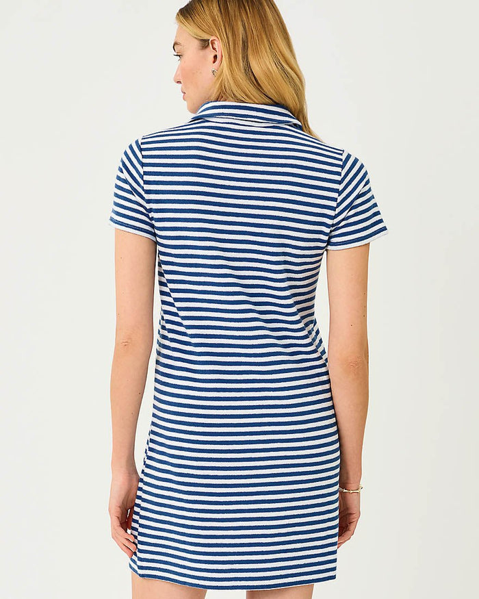 Lilly Pulitzer - Dune Short Sleeve Dress - Starlight Navy St Tropez Stripe