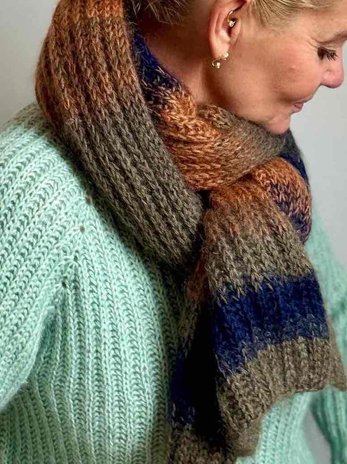 Easy Peasy Felicity Scarf by Önling, No 4 + silk mohair knitting kit