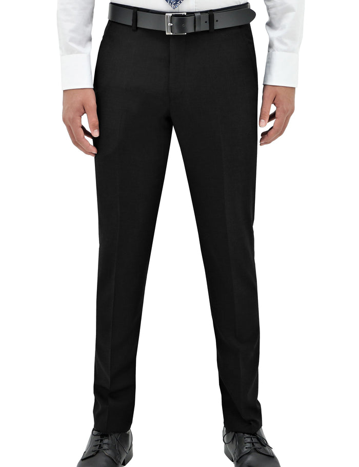 Edward 106 Black Australian Merino Wool Suit Trouser