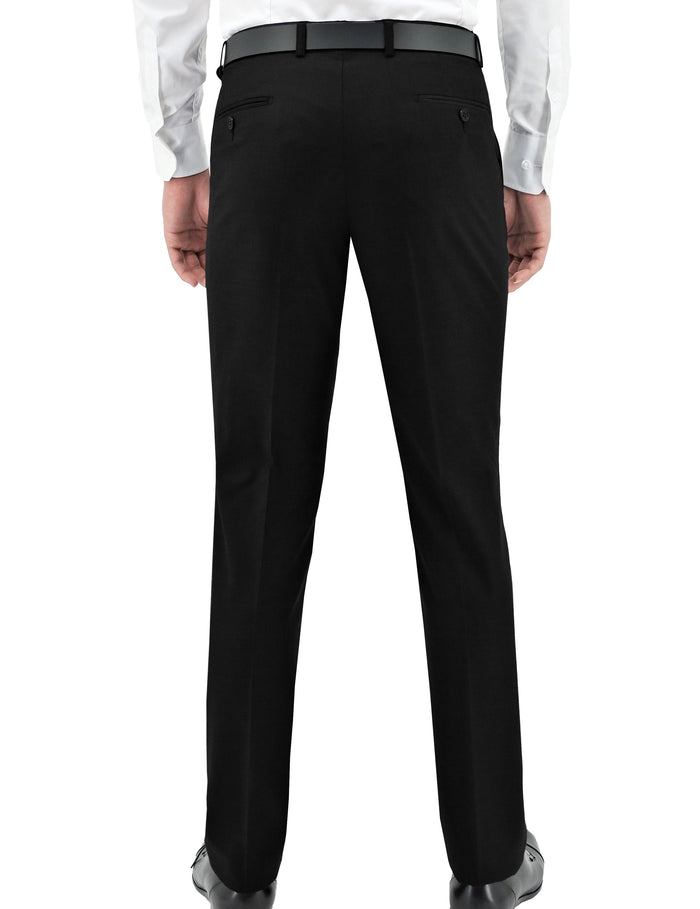 Edward 106 Black Australian Merino Wool Suit Trouser