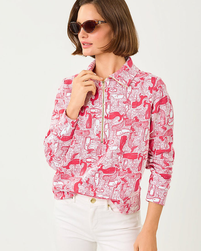 Lilly Pulitzer - Eleni Pullover - Paradise Punch Thar She Blows