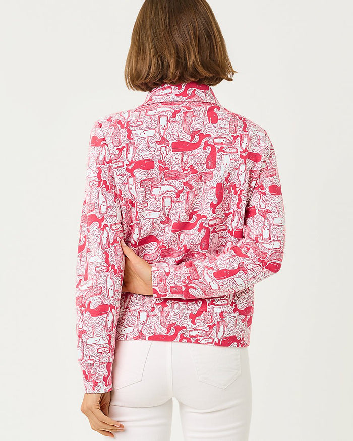 Lilly Pulitzer - Eleni Pullover - Paradise Punch Thar She Blows