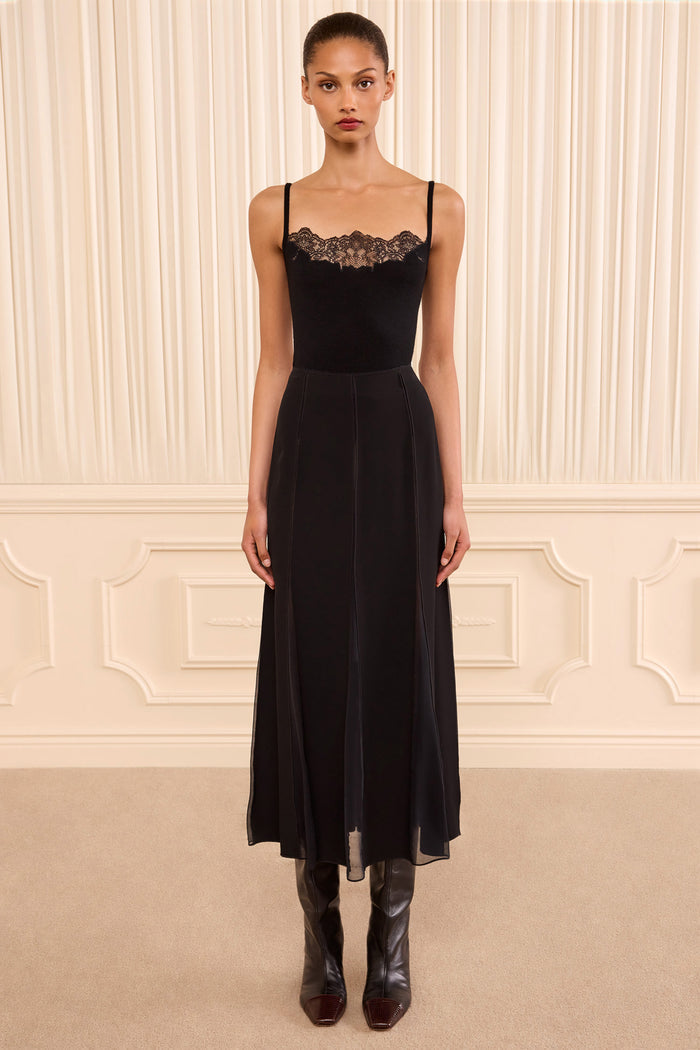 Elia Midi Skirt - Noir