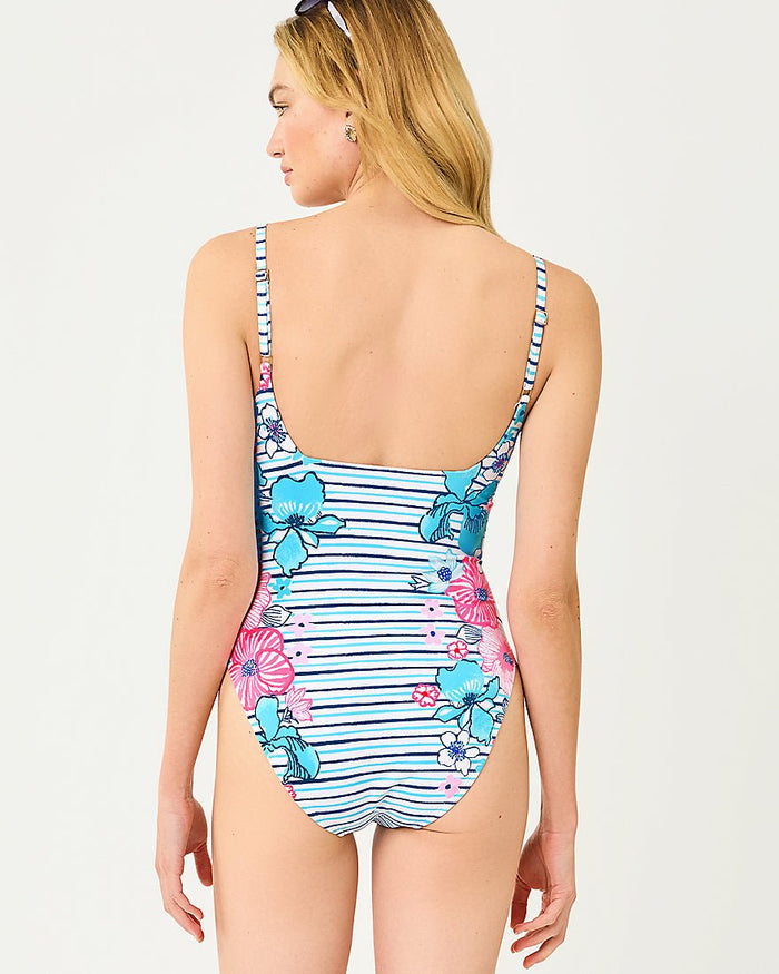 Lilly Pulitzer - Emil One Piece Swimsuit - Starlight Navy Glorious Stripe