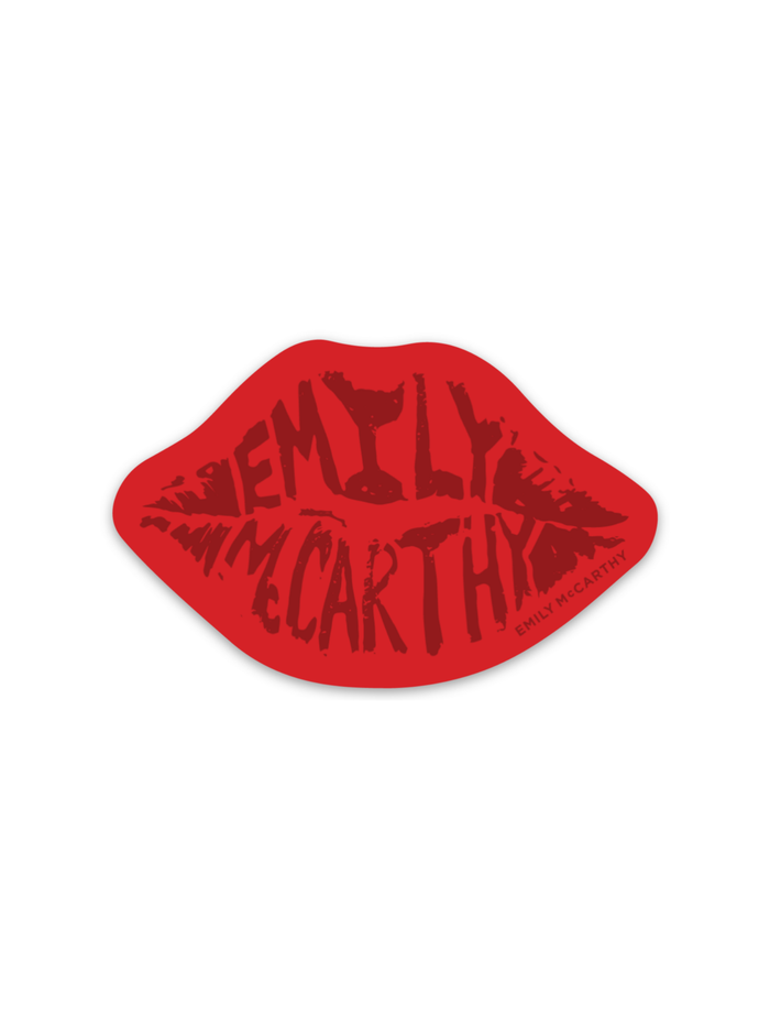 Emily McCarthy Red Lip Sticker