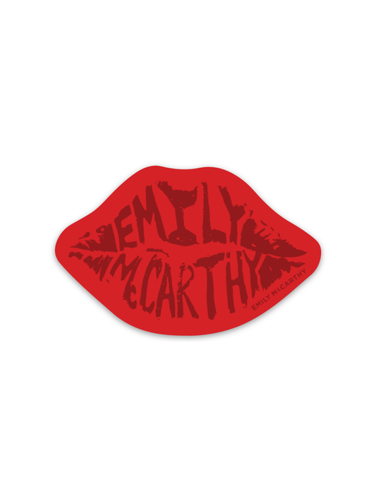 Emily McCarthy Red Lip Sticker