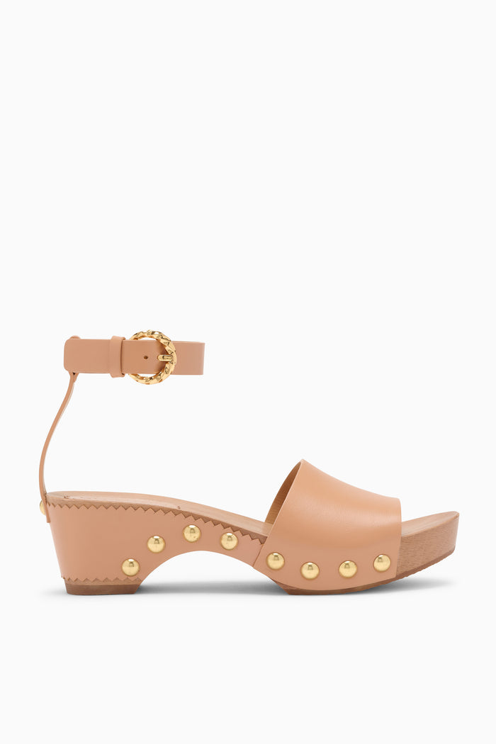 Sienna Calfskin Leather Designer Clog - Side Profile View | Ulla Johnson