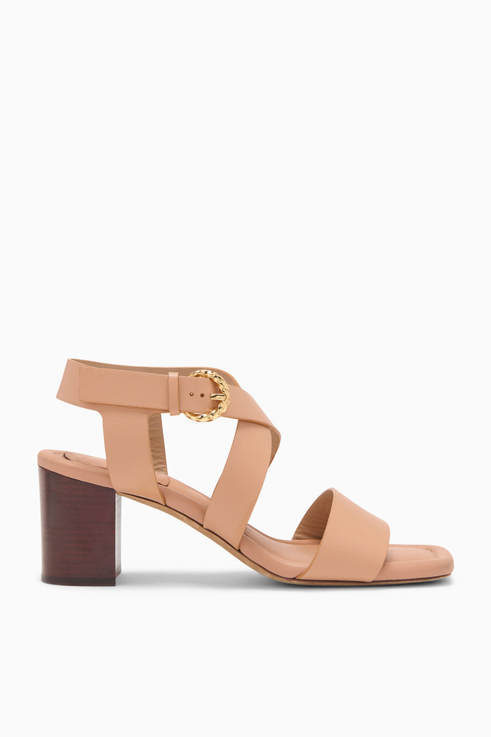 Sienna Leather Block Heel Sandal - Side Profile | Ulla Johnson