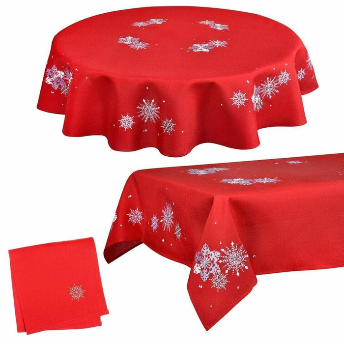 Snowflake Red / 52 x 70"