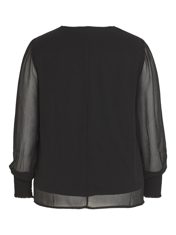 Faliya V-Neck Top (Black)