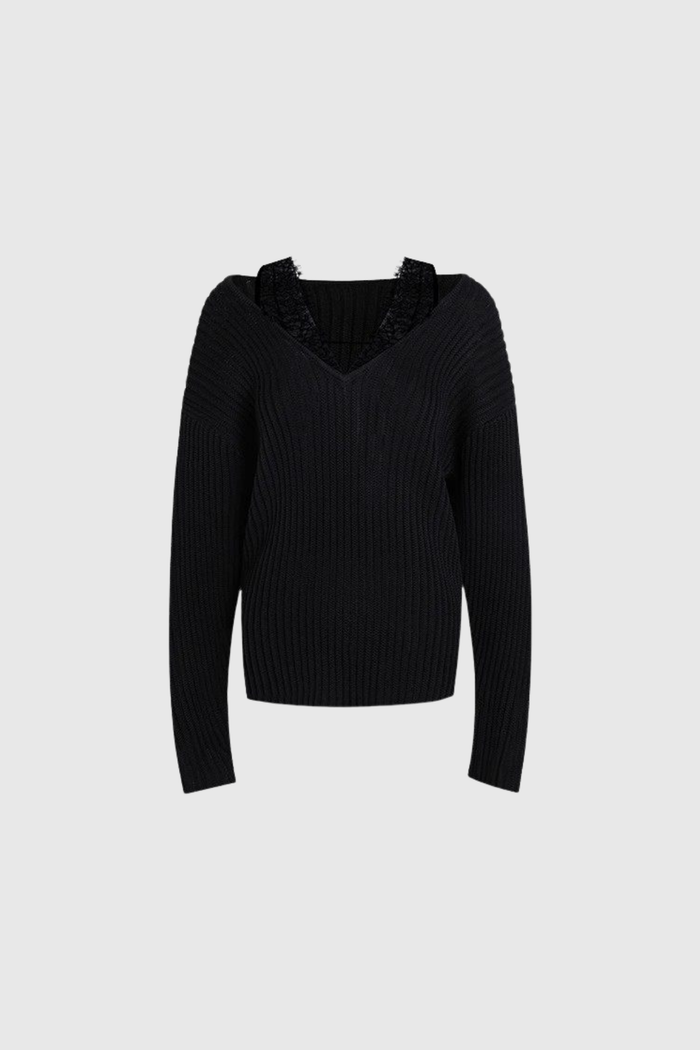 farangis-lace-deconstruct-knit-top-in-black