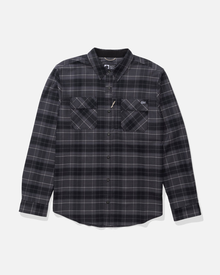 Fathom Ls Tech Flannel - Black Grey