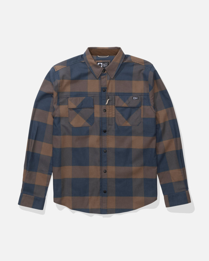 Fathom Ls Tech Flannel - Navy/Rust