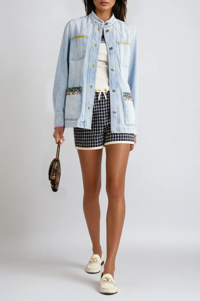 Faustinus Floral Denim Jacket