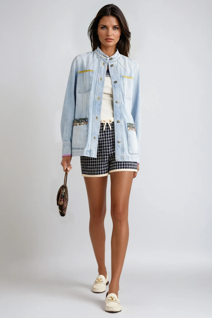Faustinus Floral Denim Jacket