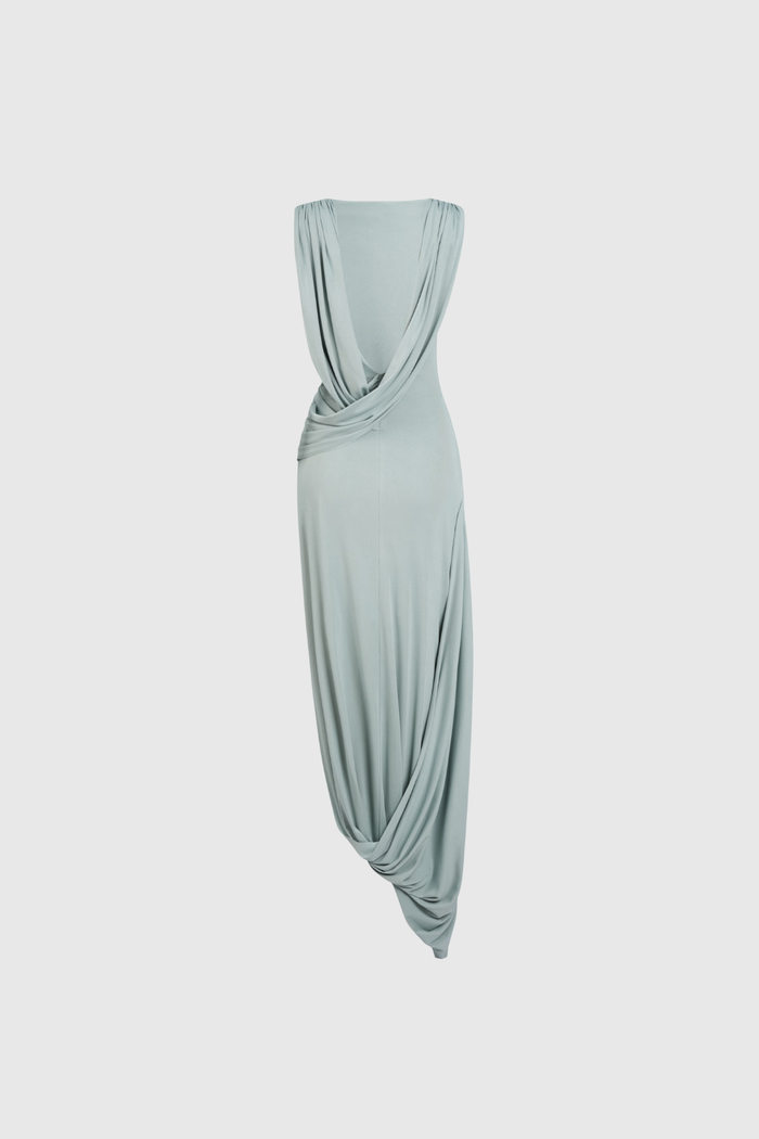 Fearghal Sleeveless Draped Maxi Dress