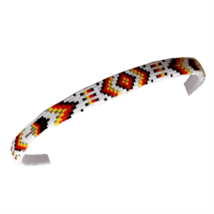 Feathers - Cutglass Headband featuring colorful beadwork and intricate design for stylish headwear.