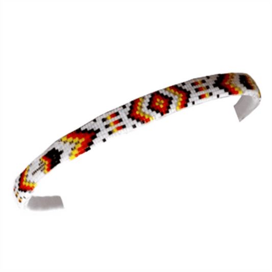 Feathers - Cutglass Headband featuring colorful beadwork and intricate design for stylish headwear.
