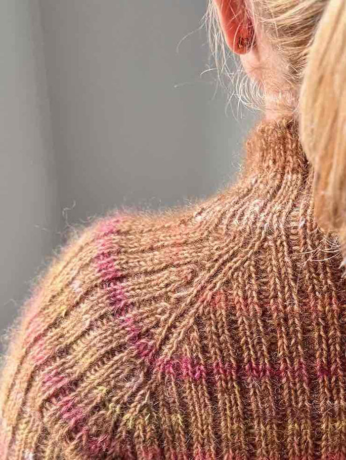 Felicity Blouse multi color (long sleeves), No 4 + silk mohair knitting kit