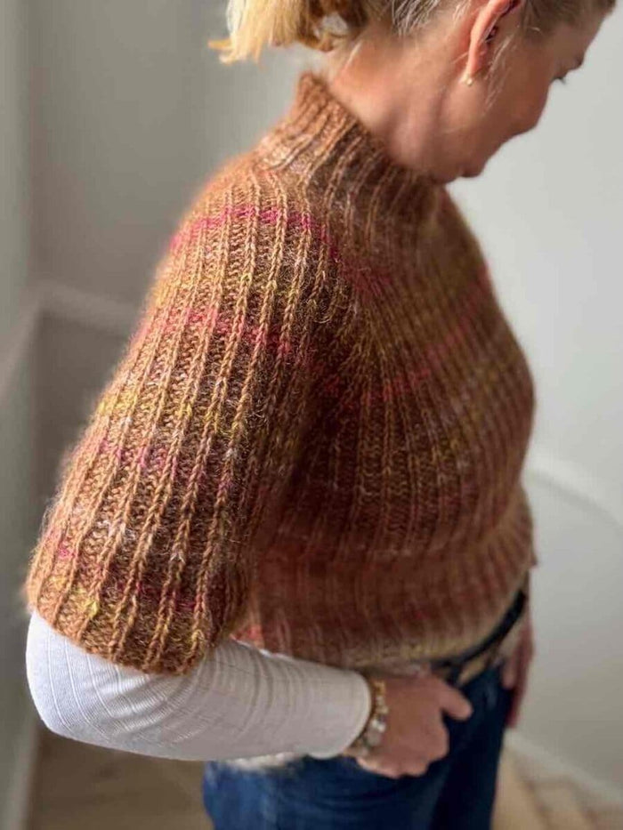 Felicity Blouse multi color (long sleeves), No 4 + silk mohair knitting kit