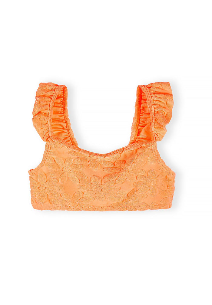 Bikini Set, Floral Jacquard, Neon Orange - 3