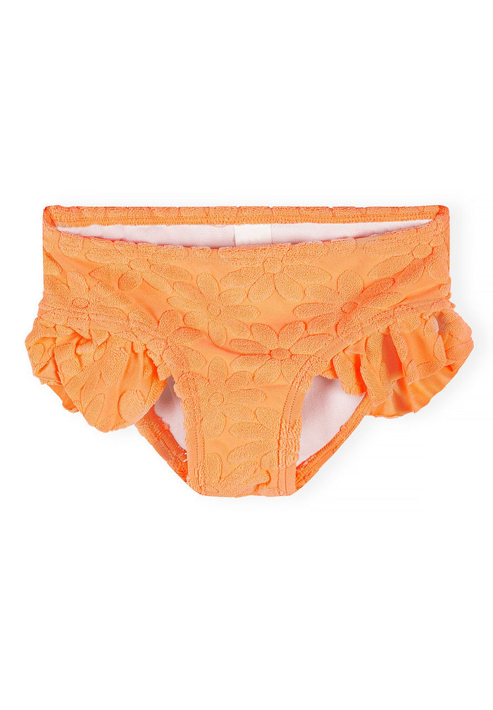 Bikini Set, Floral Jacquard, Neon Orange - 4