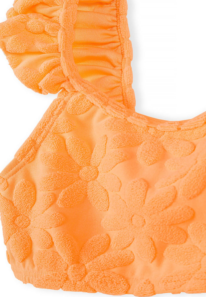 Bikini Set, Floral Jacquard, Neon Orange - 5