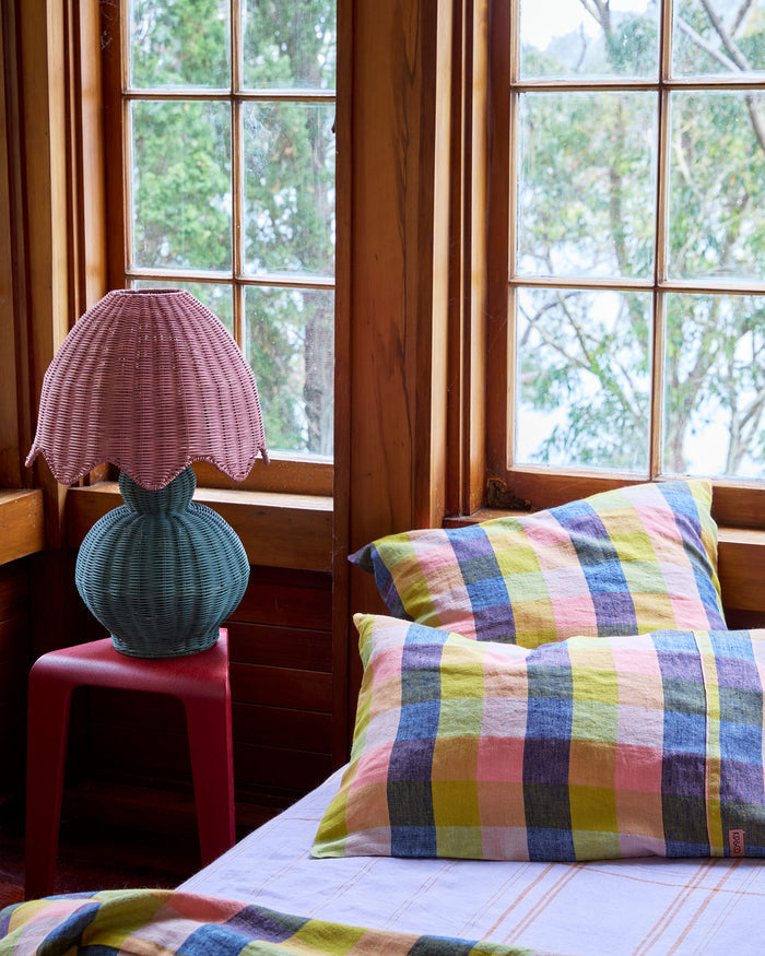 Florida Tartan Linen European Pillowcases