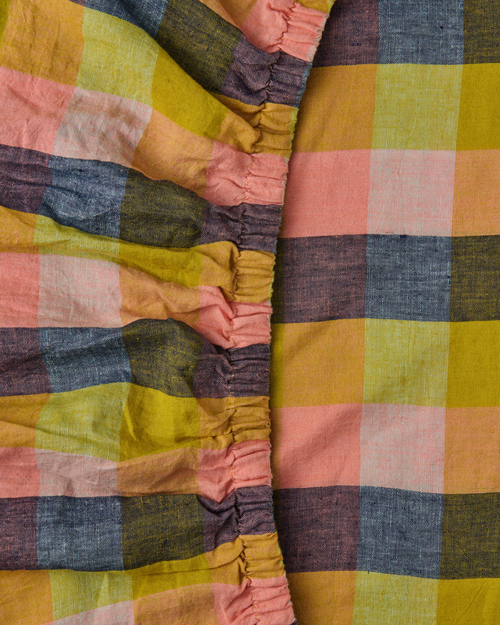 Florida Tartan Linen Fitted Sheet (US)