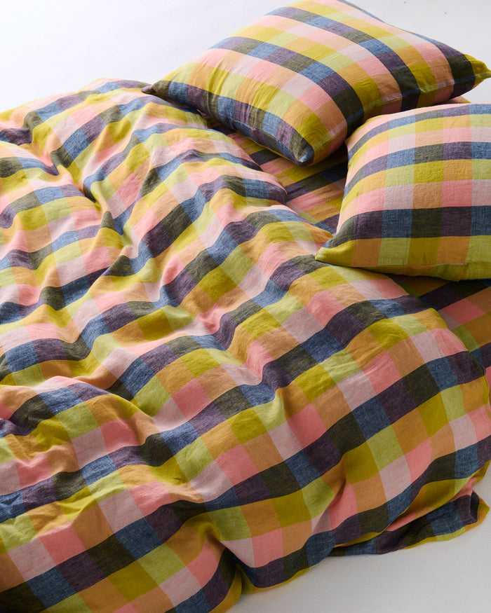 Florida Tartan Linen Fitted Sheet (US)
