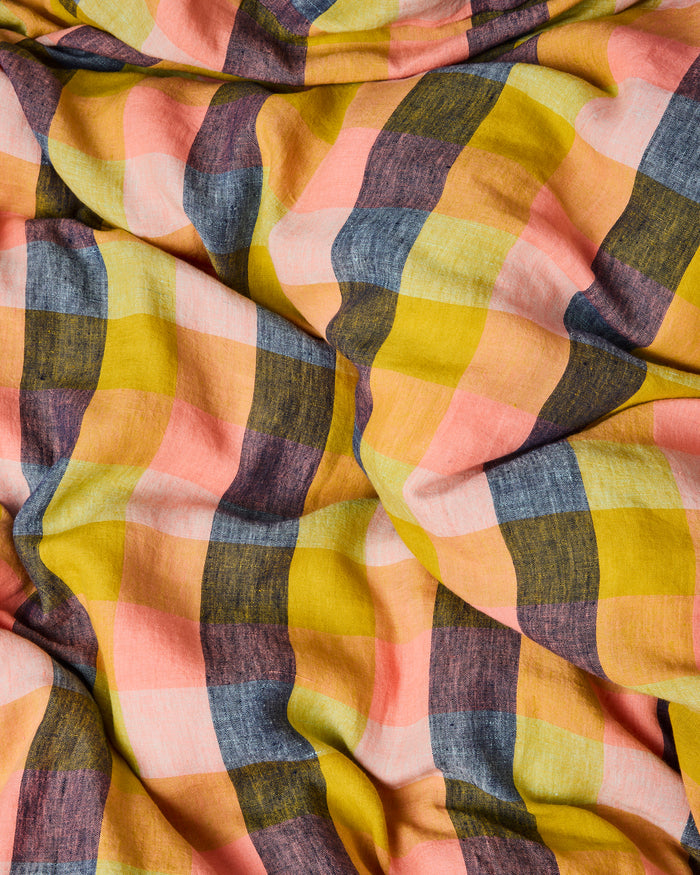 Florida Tartan Linen Fitted Sheet (US)