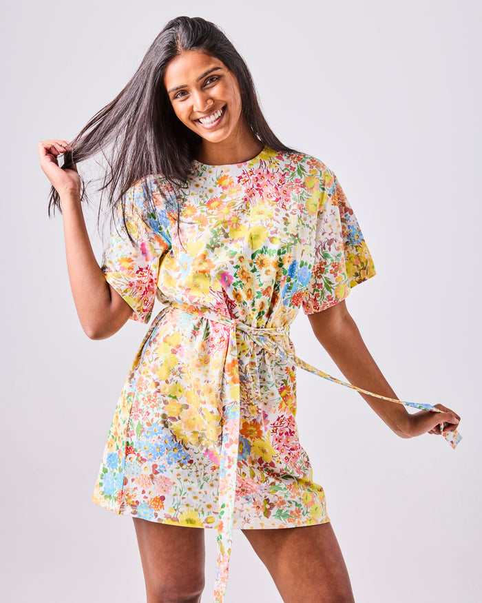 Forever Floral Butter Adult Organic Cotton Everyday Dress