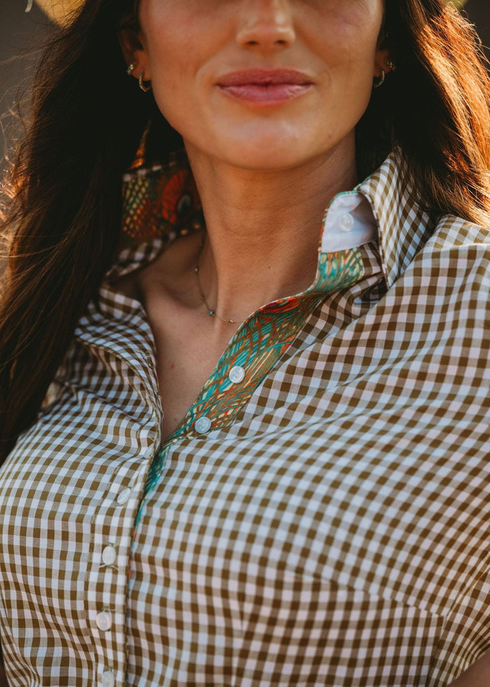 Frank & Rio Women's Gingham Western Shirt