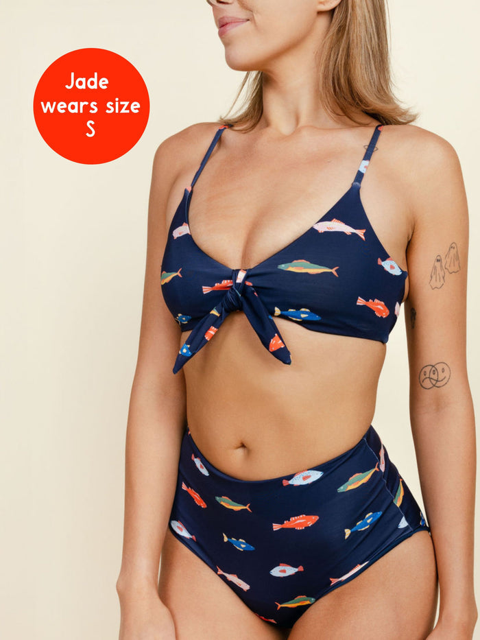 Front Tie Top in Harbor