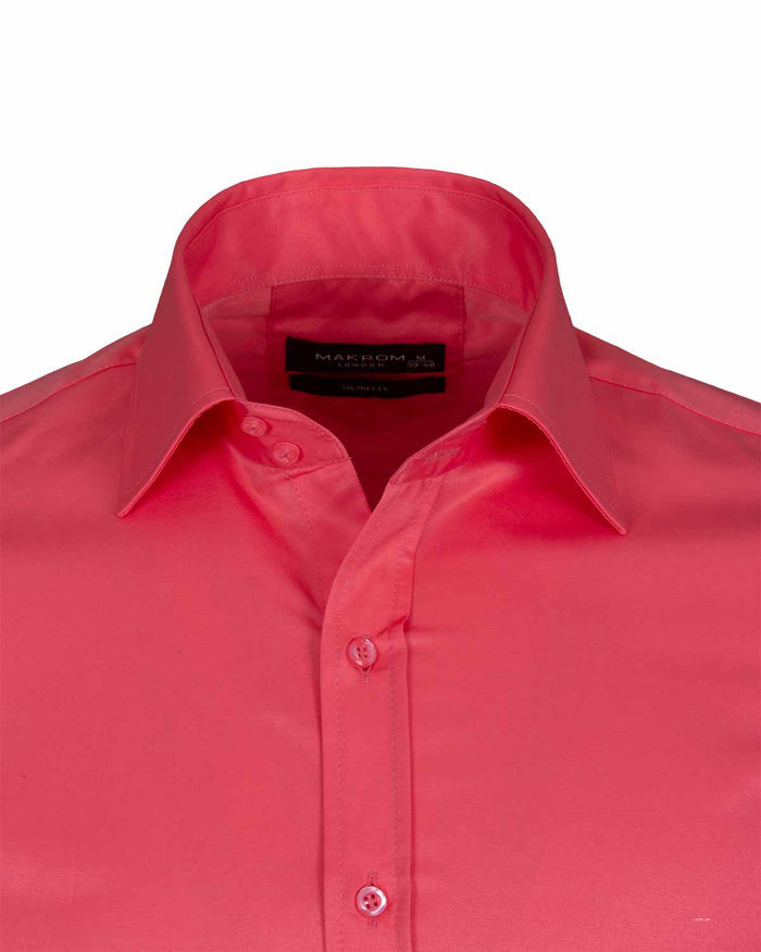 Fuchsia Plain Double Cuff Shirt-Makrom