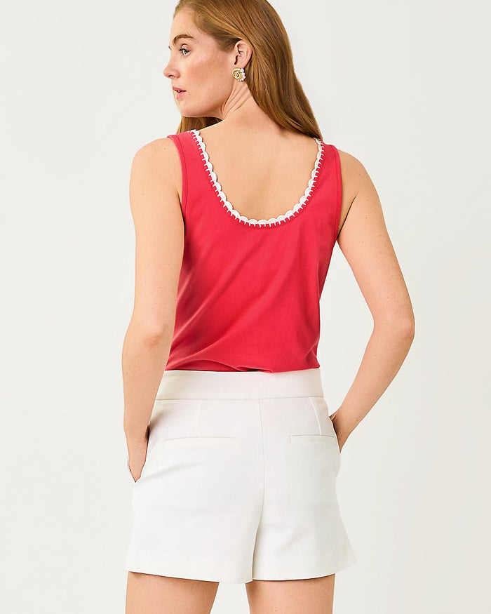 Lilly Pulitzer - Gabbie Crochet Trimmed Knit Top - Paradise Punch