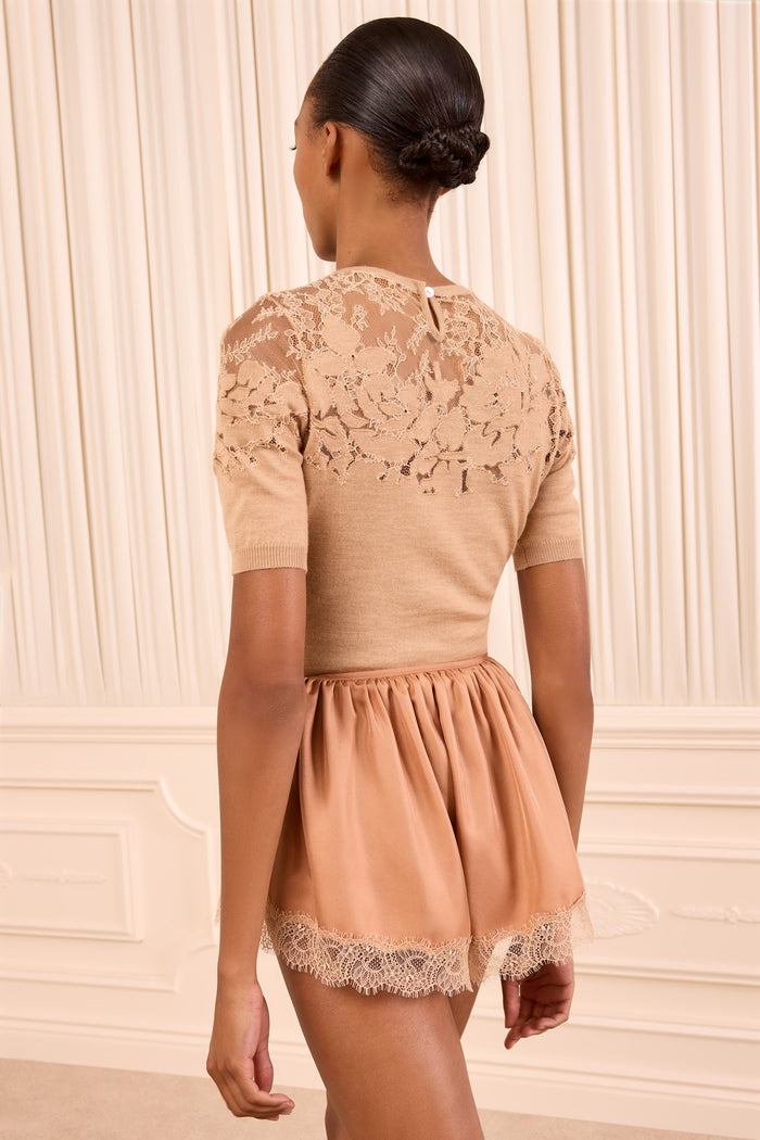 Georgina Silk Short - Macaroon