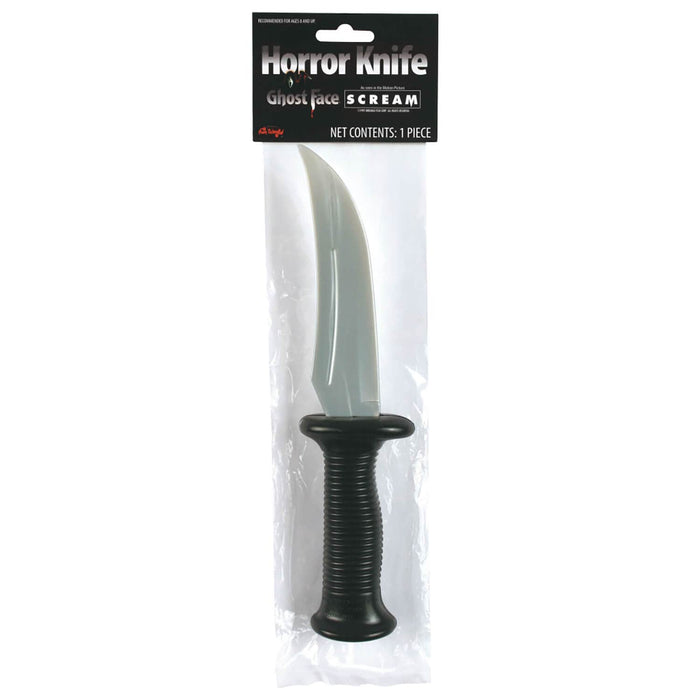 Horror Knife in packaging for Ghost Face Scream fancy dress costumes