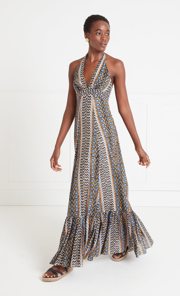 Gia Halter Dress - Dazzling Blue