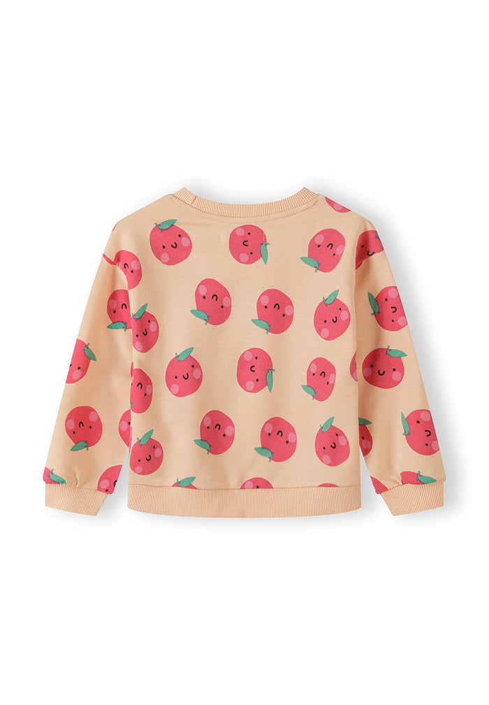 Sweatshirts 2-Pack, Apple Print & Stripe, Apricot White - 3