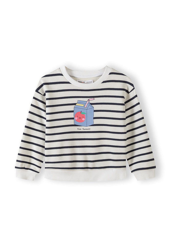 Sweatshirts 2-Pack, Apple Print & Stripe, Apricot White - 4