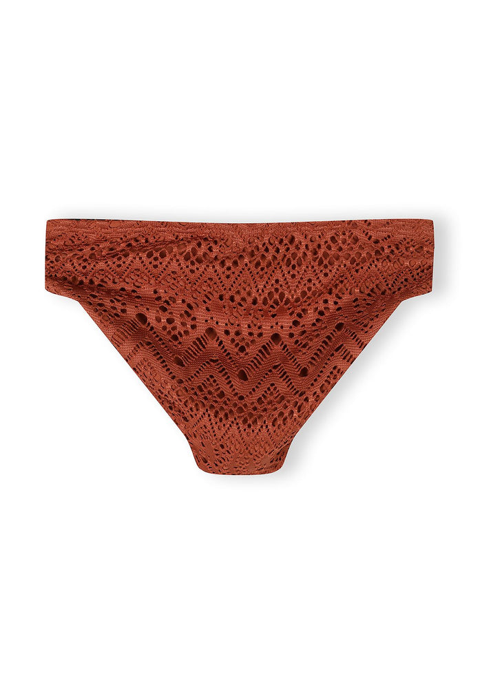 Crochet Bikini Set, Copper, Ruffle Detail - 6