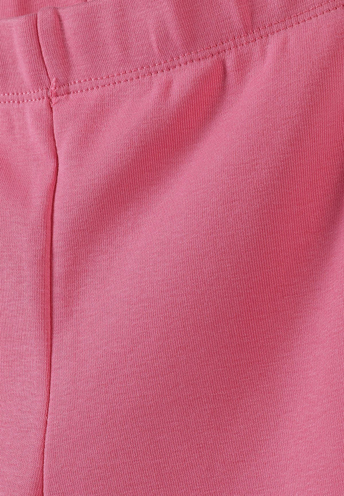 Oversized T-Shirt & Ribbed Shorts Set, California Print, Pink - 5
