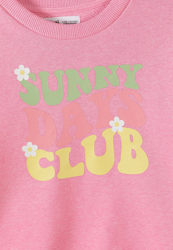 Sweatshirt 2-Pack, Floral Print, Coral Pink - 6