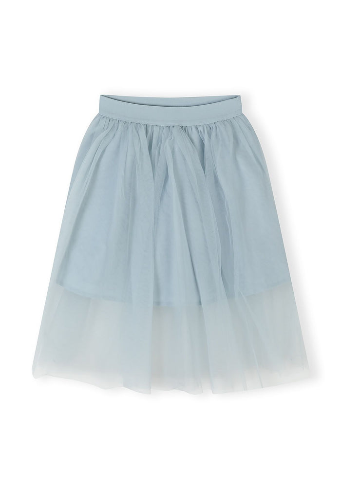 Pleated Tulle Maxi Skirt, Grey - 2