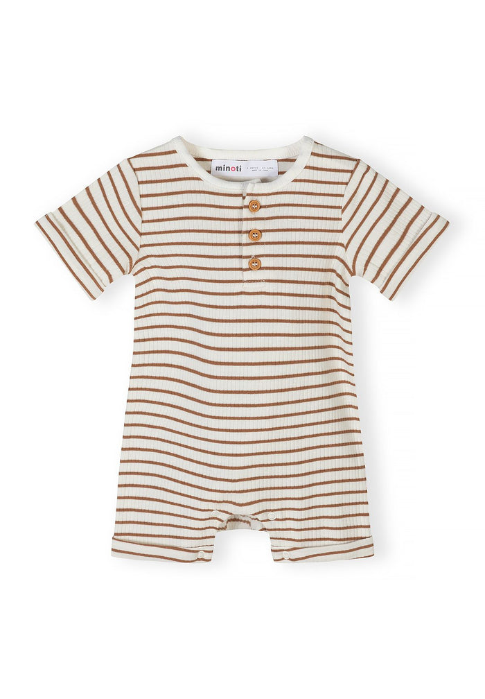 Short Sleeve Rompers 3-Pack, Striped & Dotted - 4