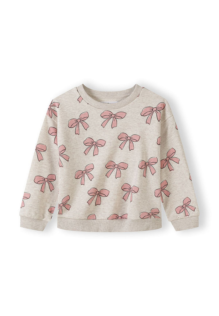 Sweatshirt 2-Pack, Bunny & Bow Print, Pink Beige - 4